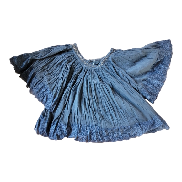 Anthropologie Z&L Tunic Blue Size Large - Picture 3 of 7